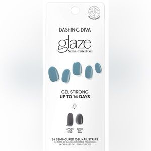 Dashing diva semi-cured nails SHINY GRAY BRAND NEW - SEALED !
